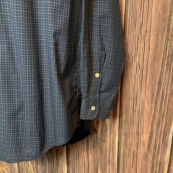 Ralph Lauren Mens Blue Check Cotton Long Sleeve Button Blake Medium Fits Like XL - Picture 6 of 9